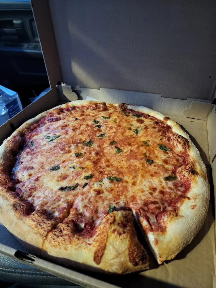 Pizza with Extra Sauce & Fresh Basil